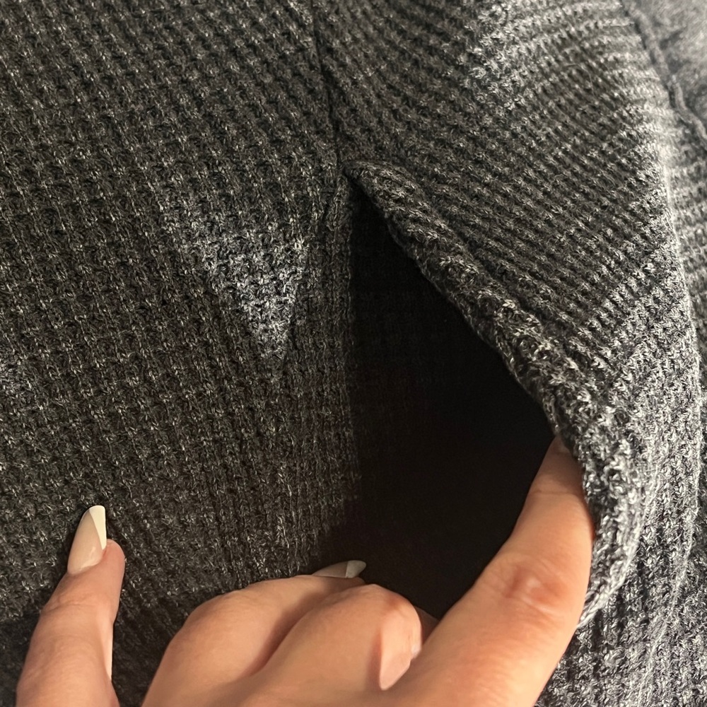 Hard Tail Forever Charcoal Waffle Knit Hoodie Large - Picture 11 of 12